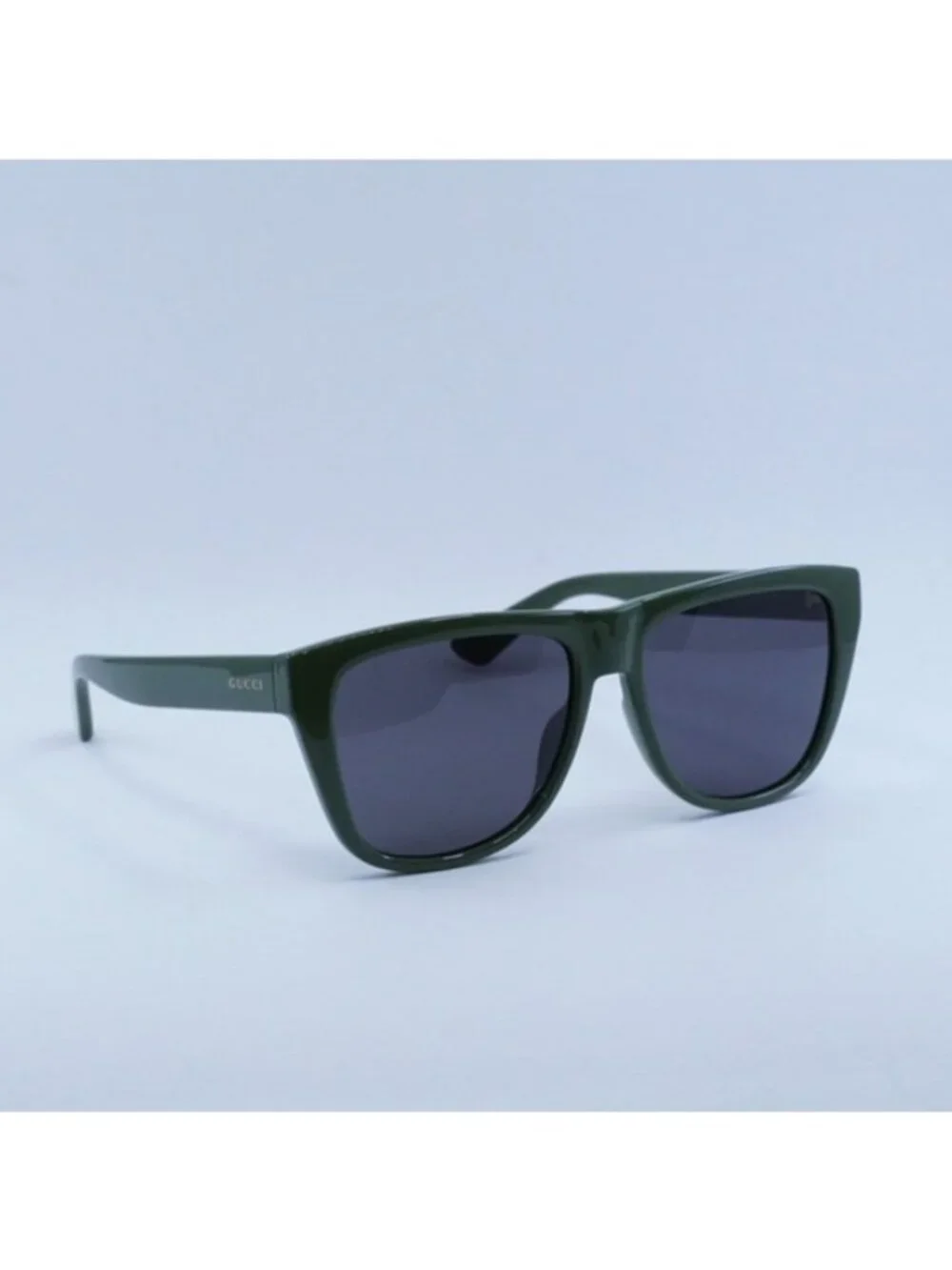 Sunglasses Gucci GG1345S 007 Sunglasses Green Square Frame, Grey Lenses